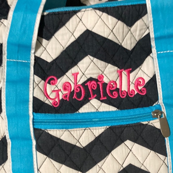 Large Quilted Tote (Gabrielle) on front in Pink - Picture 4 of 8